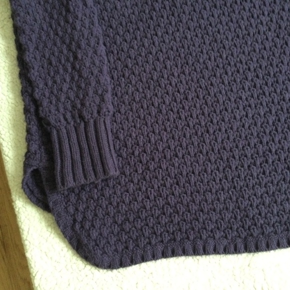 Gap Mockneck Chunky Long Tunic Sweater Purple/Blue - Sz Medium - Picture 13 of 16